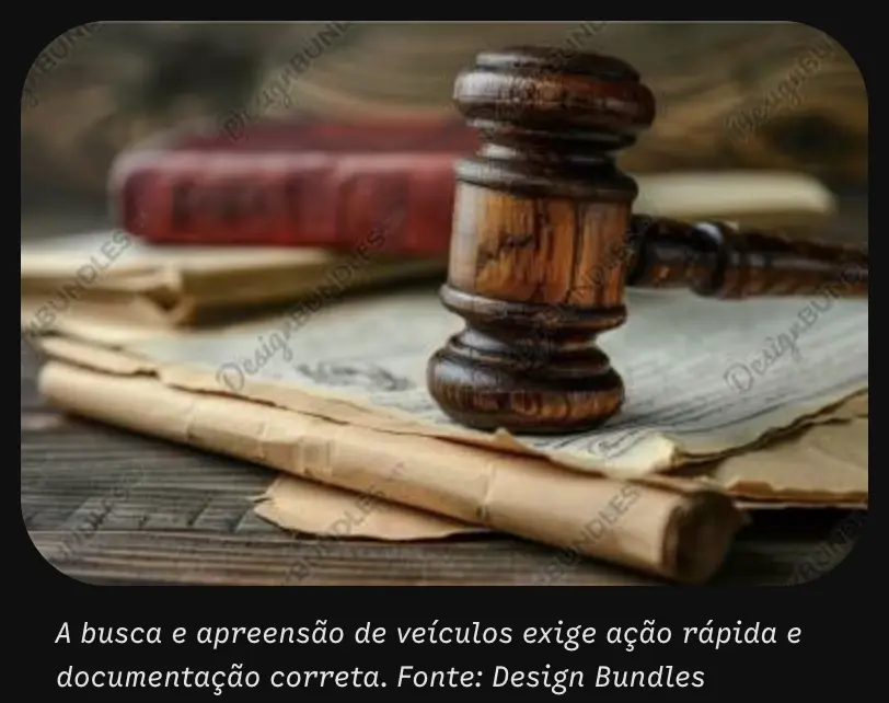 Martelo de juiz sobre documentos e livros, representando a organização necessária em processos de busca e apreensão